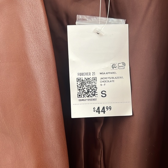 NWT Forever 21 Chocolate Jacket/Blazer - Picture 3 of 6